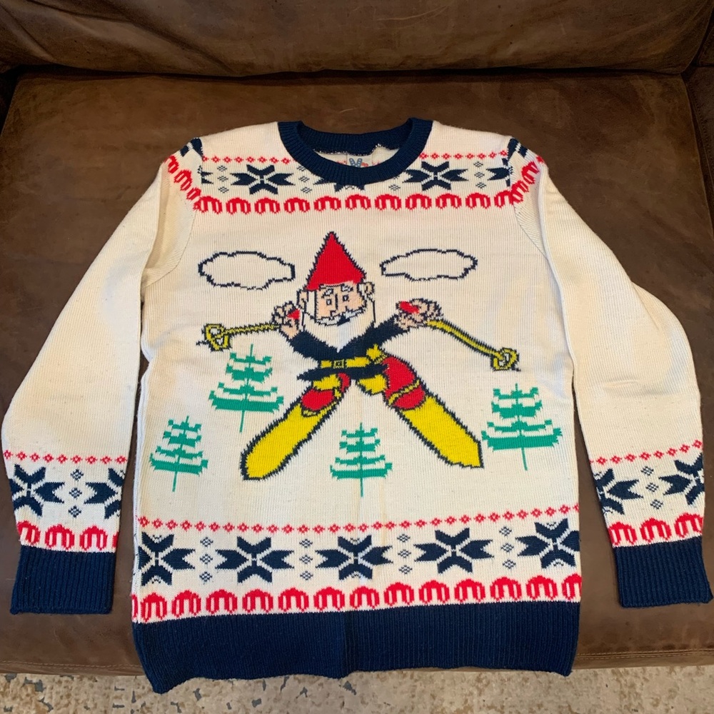 Skiing Gnome Sweater